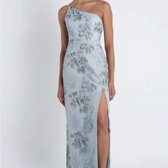 jenny yoo blue floral dress Inez Chiffon Floral Print Dress main image 0